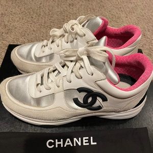 Chanel sneakers pink 38